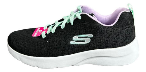 Tenis Skechers Originales Y Nuevos Negro C/violeta Y Menta