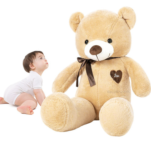 Urso De Pelúcia Gigante Brinquedo Presente Para Meninas 1.1m