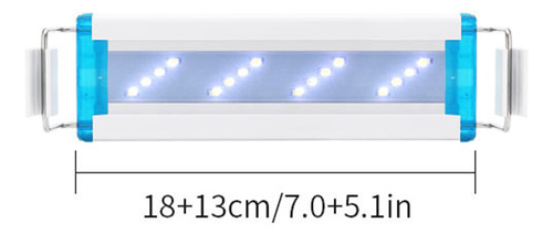 Luz Led Ultrafina Para Acuario, 8 W, Ajustable, 3 Modos De C