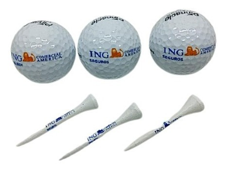 Pelotas De Golf Pinnacle Titanoum 3 Souvenir Ing Colecciòn 