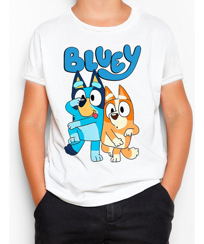 Remera Niño, Niñas, Unisex. Bluey- Dibujos Animados.