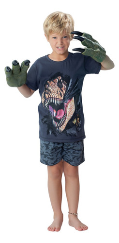 Pijama Nene Manga Corta Short Jurassic Mini Promesse 12324p