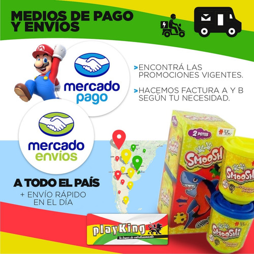 Imagen 5 de 8 de Smooshi Masa X 2 Potes Molde Animalitos Top Toys - Playking