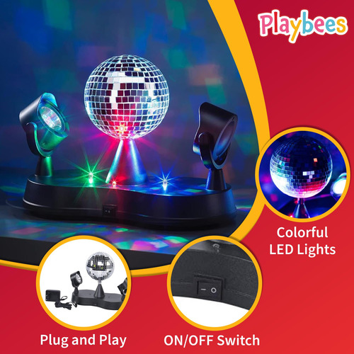 Bola De Discoteca Giratoria Con Luces Estroboscópicas Para F