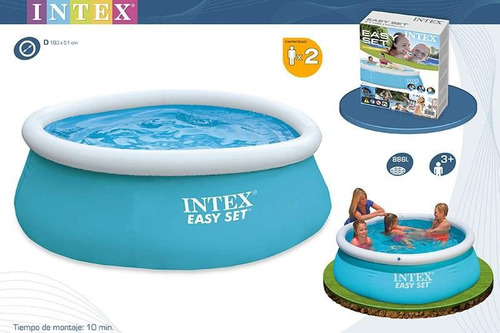Pileta Inflable 183 X 51cm 880lts Intex Jardin