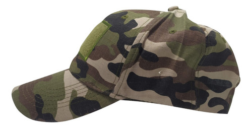 Imagen 4 de 6 de Gorra Operador Tractico Velcro Bordado Camuflado Regulable