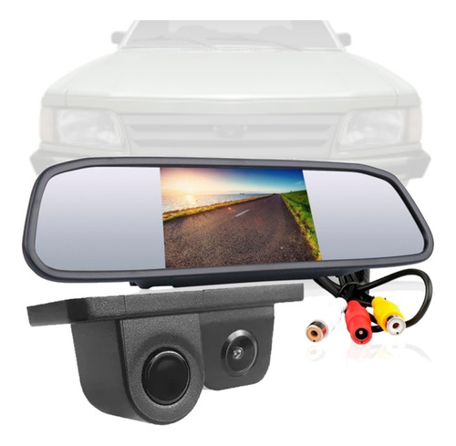 Kit Estacionamento Sensor Camera Retrovisor Lcd Delrey
