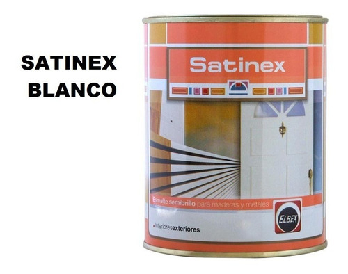 1/4l Esmalte Sintetico Semibrillo Elbex Satinex 5 Colores