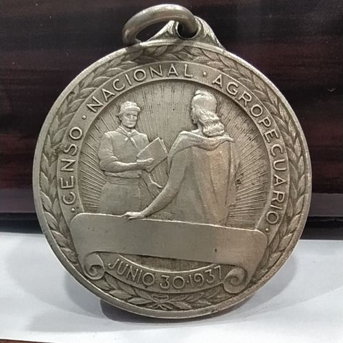 Antigua Medalla Censo Nacional Agropecuario 1937