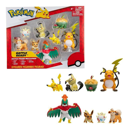 Pokemon Pack 8 Figuras Unicas Battle Ready Original En Caja