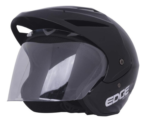 Casco Motocicleta Edge Semi Integral Falcon Black Xl Visor