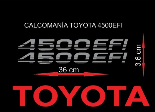 Calcomanias Toyota 4500efi