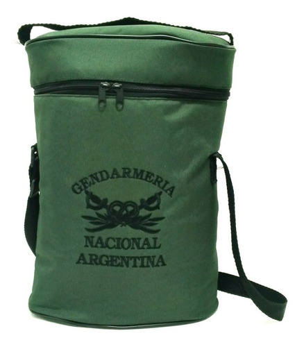 Porta Termo Verde Con Logo Gendarmeria Nacional