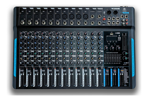 Mesa De Som 12 Canais Profissional Interface Mixer Console 