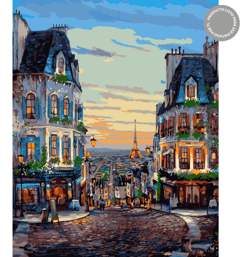 Paris Paint By Numbers, Xidaka, Incluye Bastidor De Madera