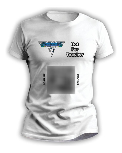 Remera Rockera Hombre Mujersublimada Con Qr Van Halen - 3161