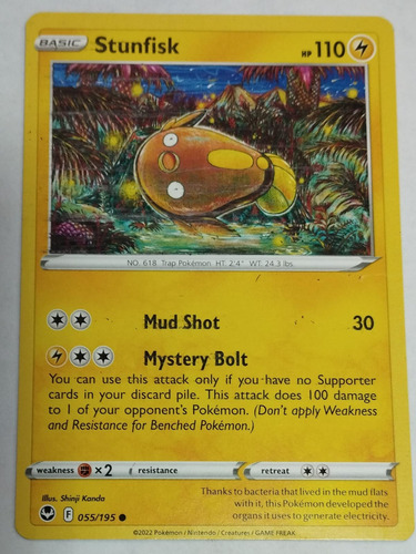 Pokémon Tcg Stunfisk 055/195