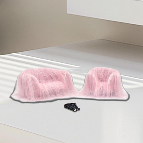 Set De Muebles En Miniatura Para Casa De Muñecas A Rosa