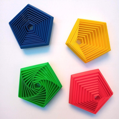 Imagen 5 de 5 de Twister 3d Atrapante Fidget Antiestres - Color Rojo