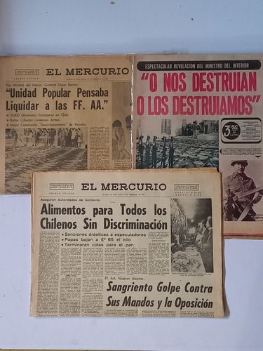 Periódicos 50 Años Del Golpe Militar Chile 1973.