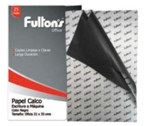 Papel Calco Of. Negro 25 Hjs.21x33  Maq. Fultons