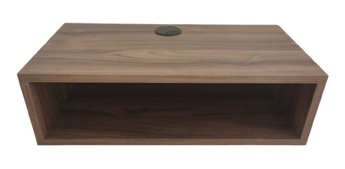 Imagen 2 de 8 de Repisa Flotante Moderna Cajón Para Equipos De Tv 50 X 25 Cm Color Nogal Terracota