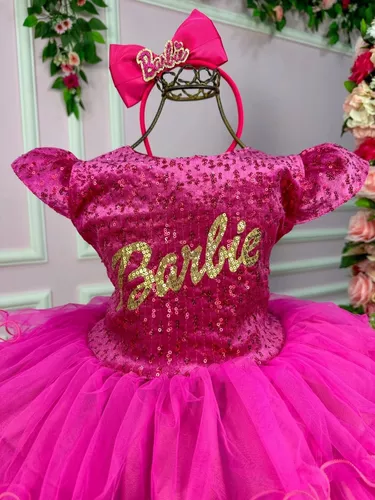 Vestido Barbie Infantil- Festa Barbie