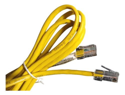 Cable Liso Para Teléfono 1,40 Mt Plano Conector Salida Rj11