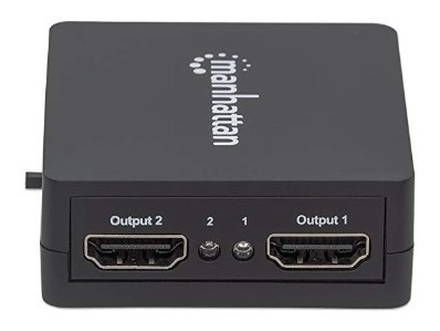 Imagen 2 de 3 de Video Splitter Manhattan Hdmi De 2 Puertos 1080p Usb /v