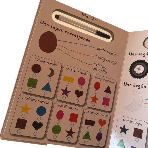 Imagen 3 de 8 de Aprendamos Formas Y Colores - Manolito - Libro + Marcador