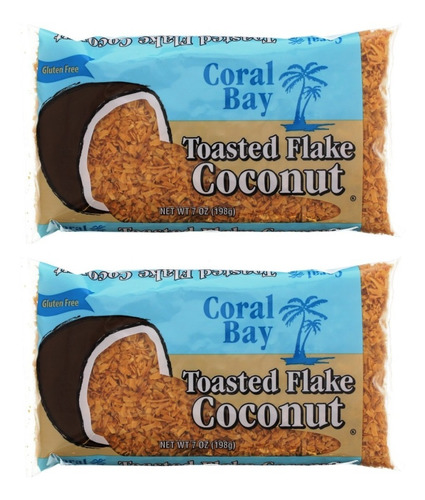 Coco Rallado Tostado Importado 2 Pack Toasted Coconut 
