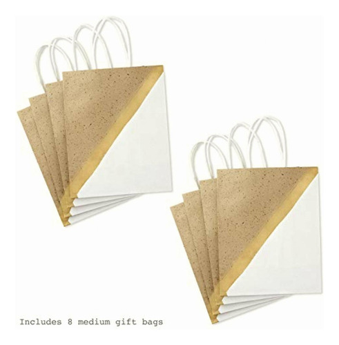 Hallmark Mango Rígido M Blanco 8 Unid. Bolsa De Regalo