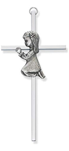 Mcvan Inc 6 Silver Girl Cross Decoración Regalo Religioso 73