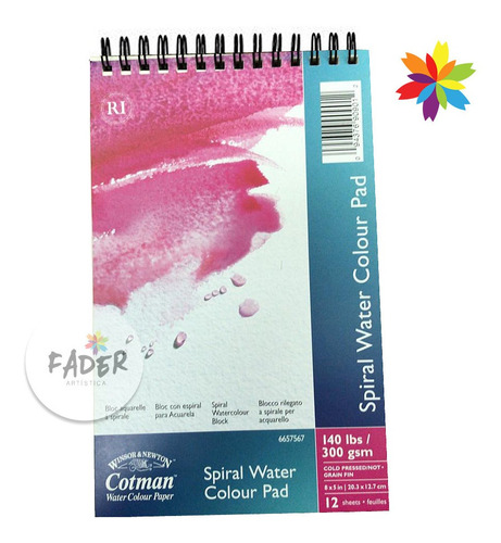 Block Winsor Newton Acuarela Water Pad 300grs 12 Hojas