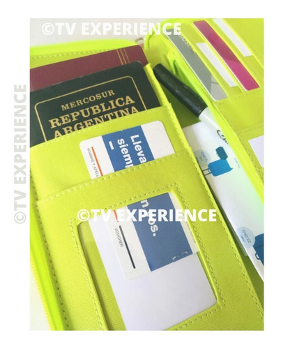 Imagen 6 de 7 de Portapasaporte Portadocumentos Viaje Tarjetas Auto