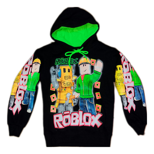 Buzo Fluo Roblox Brilla En La Oscuridad Niño Capucha Nene