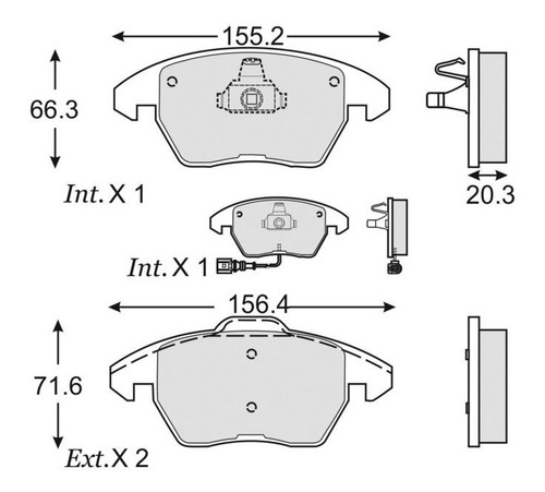 Balatas De Disco Del Para Volkswagen Tdi Jetta 2011-2016 Fag