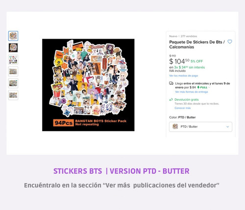 55 Bts Photocards - Butter X Permissão Para Dançar 2021 Ptd