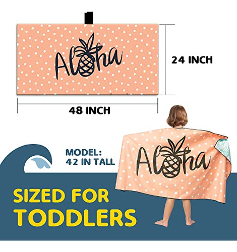 Toalla De Playa Plegable De Microfibra Para Niños Pequeños -