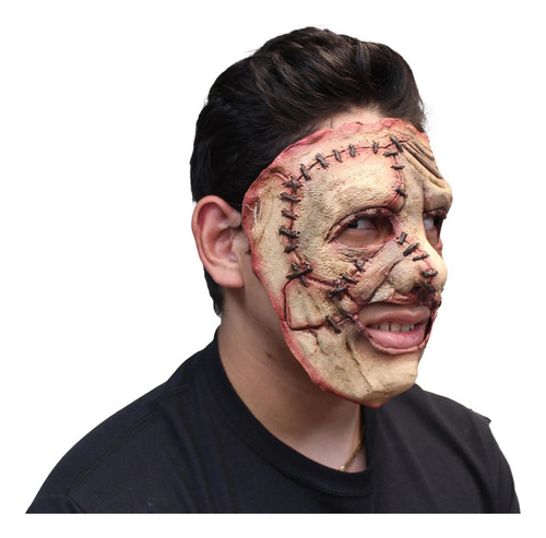 Máscara Asesino Serial Killer 40 Terror Piel Latex Halloween Beige