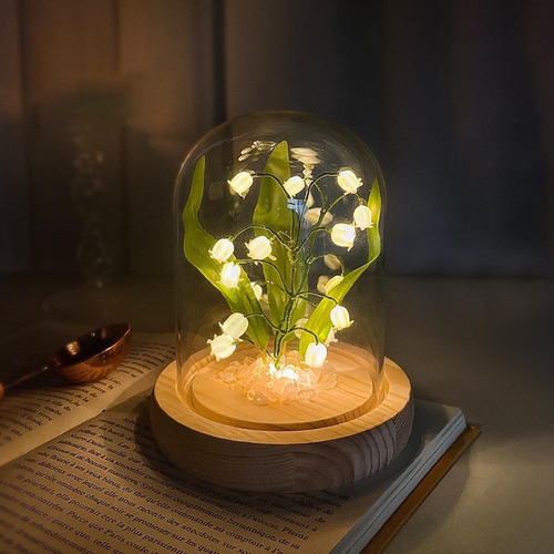Sq Luz Nocturna Con Forma De Flor De Lirio De Los Valles,