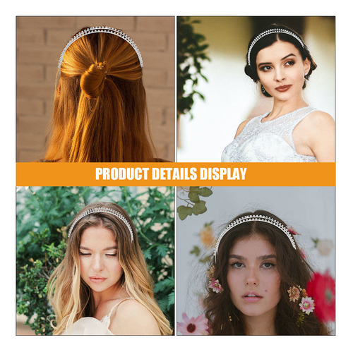 Diadema De Boda De 3 Piezas Con Diamantes De Imitación De Do