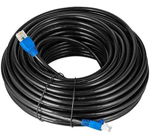 Cable Maximm Cat6 Para Exteriores Color Negro  Cable Macizo