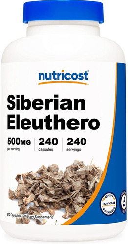 Nutricost Siberian Eleuthero 500 Mg 240 Cápsulas Sabor Sin Sabor