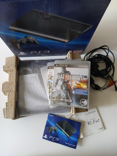 Imagen 1 de 10 de Playstation 3 Slim 250gb + 3 Juegos Físicos. Sin Joystick