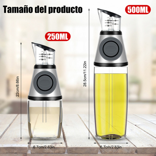 Juego De 2 Dispensadores Aceite Spray Vinagre Cepillo