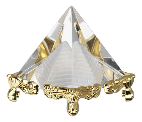 Pirámide Tallada En Cristal Para Meditación Con Prisma Piram