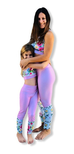 Imagen 2 de 5 de Calza Deportiva Lycra Estampada Munay Niña Bchic