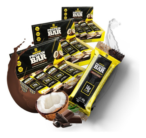 Kit 3 Caixas Iridium Protein Bar - 36 Unid Barra De Proteína Sabor Chocolate Com Coco