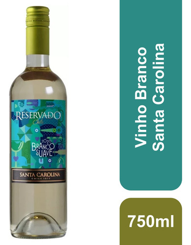 Vinho Branco Suave Chileno Reservado 750ml Santa Carolina